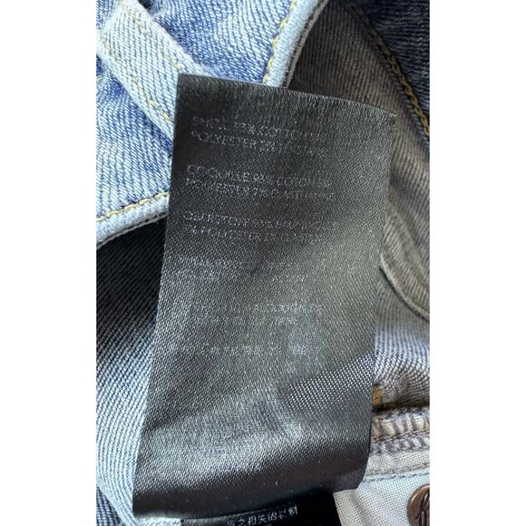 We The Free Free People Raw Hem Straight Cut Jeans Size 26, 25” Inseam - Picture 8 of 8